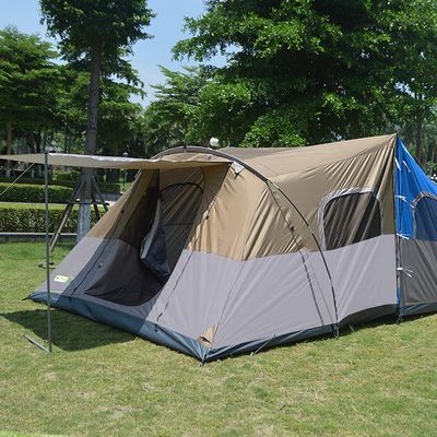 Tents Outdoor Camping Tent 8-10 Persons Lightweight Family Yurt Teepee Tents Outdoor Folding Tent, Easy to Install (Color : Outside Account, Size : Khaki)