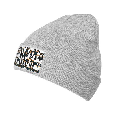 SSIMOO Cute Penguin Animal Pattern Fashionable Adult Knitted Wool Hat,Unisex Brimless Cap,Ideal for Casual Wear