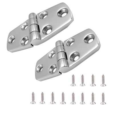 316 Stainless Steel Butt Hinges, 3" x 1.5" Heavy Duty Marine Hatch Hinge Casting Cabinet Door Hinge with Screws for Boats, Cabinet, Yachts, Doors, Windows, Cabinets (2 Pack)