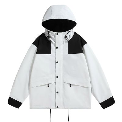 Men's Waterproof Shell Hooded Military Tactical Jackets Outdoor Windbreaker Running Cargo Jackets Lightweight Outwear
