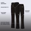 ACTIVE UNIFORMS Women's V-Neck Petite Size Scrub Set Cool Stretch Scrub Top and Cargo Pant Set (Black, Medium-Petite) view 3