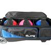 ELITE Deluxe 3-Ball Roller Bowling Bag | Spacious Bowling Bags | Rolling Bag with 5 Smooth and Sturdy Wheels | Holds Up to 3 Bowling Balls | Built-in USB Charging Port view 4