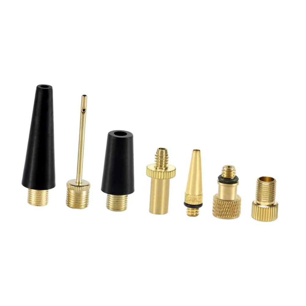 1 Set Inflation Adapter Air Compressor Accessories Air Pump for Inflatables Balloon Inflatable Nozzle Schrader Valve Adaptor Pump Needle Standard Pump Basketball Brass