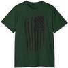 Mozingo Exclusive Heavyweight Shirts American Flag Classic Tee for Men Women (2XL, American Flag, Forest Green) view 1