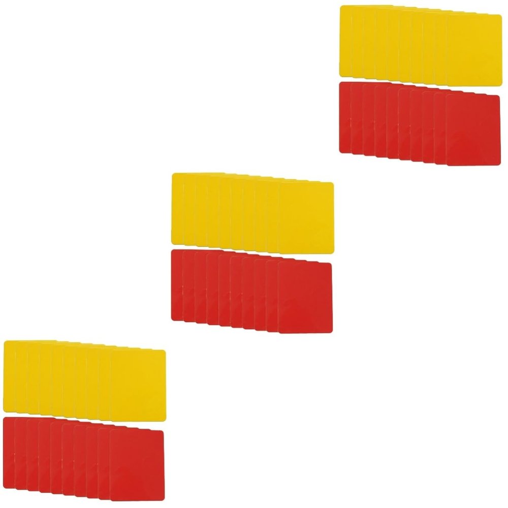 LIOOBO 60pcs Football Referee Cards Soccer Judge Cards PVC for Soccer Referee Standard Wallet Practical for Sports