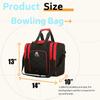 Hsmihair Bowling Ball Bag for Single Ball, Bowling Tote with Padded Holder,Fits Shoes up to Mens Size 14, Carry Bag for Bowling Accessories view 4