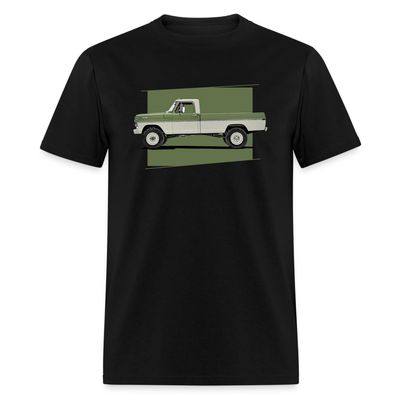 1970 F250 Green Classic 4x4 Highboy Pickup Truck Mens T-Shirt (US, Alpha, Medium, Regular, Regular, Black)