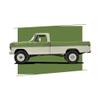 1970 F250 Green Classic 4x4 Highboy Pickup Truck Mens T-Shirt (US, Alpha, Medium, Regular, Regular, Black) view 2