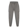 Buddhi Mens 2024 Harem Pants Casual Loose Hippie Yoga Beach Pants Elastic Waist Beach Boho Yoga Trousers Drop Crotch Cotton Trousers Baggy Joggers Grey view 3