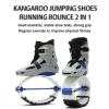 EvikoO Blue Silver Unisex Adults Kangaroo Jump Shoes with Storage Bag, Anti-Gravity Running Boots, Fitness Bounce Shoe Jumping Shoes (Color : Blue+Silver, Size : Large) view 4