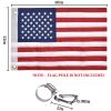 2 Pcs Universal Boat Flag Marine 12"x18" with 4 Boat Flag Pole Kits USA Flag with 50 Embroidered Stars American view 4