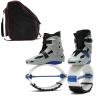 EvikoO Blue Silver Unisex Adults Kangaroo Jump Shoes with Storage Bag, Anti-Gravity Running Boots, Fitness Bounce Shoe Jumping Shoes (Color : Blue+Silver, Size : Medium) view 1