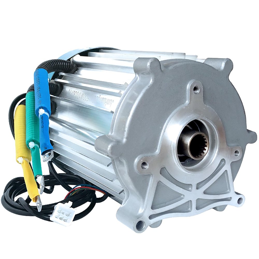 YHOZHUT 1500W / 2200W / 3000W Brushless Dc Motor with Permanent Magnet 60V / 72V High Torque Dc Motor Electric Tricycle Motor with 18-Tooth Shaft for for DIY Electric Tricycle,2200w72v 5400rpm