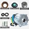 YHOZHUT 1500W / 2200W / 3000W Brushless Dc Motor with Permanent Magnet 60V / 72V High Torque Dc Motor Electric Tricycle Motor with 18-Tooth Shaft for for DIY Electric Tricycle,2200w72v 5400rpm view 3