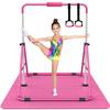 Tepemccu Expandable Gymnastics Bars, Adjustable Height Gymnastic Horizontal Bars, Children Folding Training Bar for Kids view 1