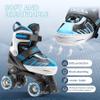 ECOO Roller Skates for Girls Boys Ages 4-12, Toddler Kids 4 Size Adjustable Light up Wheels Beginner Skates (Blue, Small-Little Kids(11j-13j US) view 3