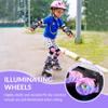 ECOO Roller Skates for Girls Boys Ages 4-12, Toddler Kids 4 Size Adjustable Light up Wheels Beginner Skates (Purple, Small-Little Kids(11j-13j US) view 4
