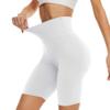 CAMPSNAIL Workout Biker Shorts Women - 3"/5"/8" High Waisted Tummy Control Spandex Booty Volleyball Shorts for Yoga Dance White view 1