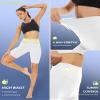 CAMPSNAIL Workout Biker Shorts Women - 3"/5"/8" High Waisted Tummy Control Spandex Booty Volleyball Shorts for Yoga Dance White view 3