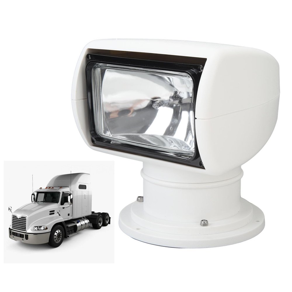 100W Marine Spotlight, 360 Rotate, IP67 Portable Halogen Remote Control Searchlight for Yachts, Fishing Boats (12V)