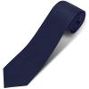 Puistr Men's Ties Solid Pure Color 3.15" (8CM) Necktie Plain Formal Navy Blue Ties For Men view 1