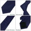 Puistr Men's Ties Solid Pure Color 3.15" (8CM) Necktie Plain Formal Navy Blue Ties For Men view 4