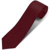 Puistr Men's Ties Solid Pure Color 3.15" (8CM) Necktie Plain Formal Burgundy Ties For Men view 1
