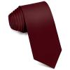 Puistr Men's Ties Solid Pure Color 3.15" (8CM) Necktie Plain Formal Burgundy Ties For Men view 3