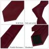 Puistr Men's Ties Solid Pure Color 3.15" (8CM) Necktie Plain Formal Burgundy Ties For Men view 4