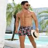 COOFANDY Mens Athletic Swim Jammers Quick Dry Square Leg Swim Briefs Fashion Swimsuit Plant Prints XL view 2