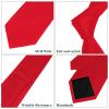 Puistr Men's Ties Solid Pure Color 3.15" (8CM) Necktie Plain Formal Red Ties For Men view 4