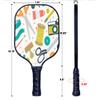 Cazesdoo Personalized Graphite Pickle Balls Paddles Custom Pickle Paddles Add Your Photo,Text,Logo Set Include 2 Pickleballs Paddles with 4 Balls and 1 Portable Carry Bag 40 Colors-Sky-Blue view 3