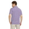 M MAELREG Golf Polo Shirts for Men Short Sleeve Dry Fit Striped Casual Collared Moisture Wicking Men's Golf Shirts Purple White view 3