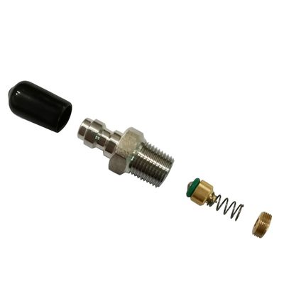 Aopkeo 8mm Fill Nipple Male Quick Disconnect Valve with One Way Foster Stainless Steel for Paintball Airsoft PCP Diving Mountaineering (1/8NPT Thread)