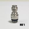 Aopkeo 8mm Fill Nipple Male Quick Disconnect Valve with One Way Foster Stainless Steel for Paintball Airsoft PCP Diving Mountaineering (M8*1 Thread) view 2
