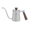 iBasingo 300ml Titanium Gooseneck Kettle for Stove Top Burners Ultralight Pour Over Coffee Maker Drip Filter Kettle Swan Neck Coffeepot with Wood Handle Ti3091D view 1
