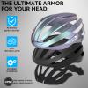 Veltuno Bike Helmet with LED Light for Adults Lightweight Road Bike Helmet Mountain for Women, Bike Helmets with Rechargeable USB Light for Men Bicycle Helmet Recreational Cycling Helmet view 3