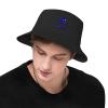 Alaska Map Flag and Text Trendy Sun Hat Unisex Bucket Hat for Travel Hiking Safari Vacation Fishing Cap Uv Protection Boonie Hat Black view 2