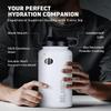 BELANKO 32 oz Stainless Steel Water Bottle Jug with Straw, 3 Leak-Proof Lids, Vacuum Insulated BPA-Free Hydration Bottle for Sports, Travel, Office, Daily Refill - Polar White view 2