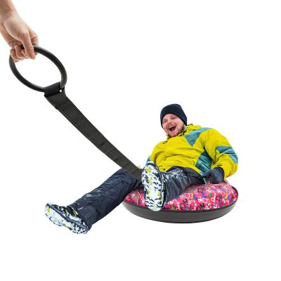 Snow Tube TBVECHI Heavy Duty Snow Sled with Handles 396.83LBS Capacity, Antifreeze Thickened Bottom Towable Sleds for Adults & Kids Winter Skating Sports