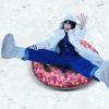 Snow Tube TBVECHI Heavy Duty Snow Sled with Handles 396.83LBS Capacity, Antifreeze Thickened Bottom Towable Sleds for Adults & Kids Winter Skating Sports view 3