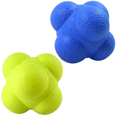 AIRLAXER Reaction Ball,Reflex Ball for Hand Eye Coordination Training,2.83 inch,Pack of 2-Blue,Yellow