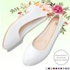 AISFAES Women Pumps Low Chunky Rounded Toe Heels Healed Dress Pumps Elegant Wedges Working Shoes(White,US10) view 4