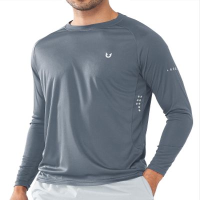 NORTHYARD Men's Sun Protection Shirts UPF 50+ Long Sleeve Swim Rash Guard Shirt Running Workout Athletic Hiking UV Fishing Cloud 4XL