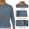 NORTHYARD Men's Sun Protection Shirts UPF 50+ Long Sleeve Swim Rash Guard Shirt Running Workout Athletic Hiking UV Fishing Cloud 4XL view 4
