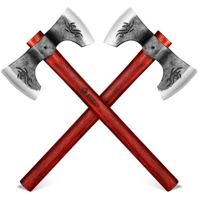 NEDFOSS Thor Throwing Axe, 2 Pack 16" Throwing Axes with 1065 High Carbon Steel & Beech Wood Handle, Perfect for Axe Throwing Game for Backyard, Competition and Recreation, Tomahawk Axe Gifts for Men