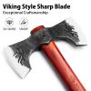 NEDFOSS Thor Throwing Axe, 2 Pack 16" Throwing Axes with 1065 High Carbon Steel & Beech Wood Handle, Perfect for Axe Throwing Game for Backyard, Competition and Recreation, Tomahawk Axe Gifts for Men view 2