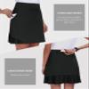 MoFiz 20" Knee Length Skorts Skirt for Women Golf Tennis Skort High Waisted Pleated Athletic Skirt for Sports Workout Summer Casual with Pockets, Black L view 4