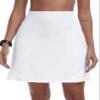 MoFiz 20" Knee Length Skorts Skirt for Women Golf Tennis Skort High Waisted Pleated Athletic Skirt for Sports Workout Summer Casual with Pockets, White XL view 3