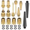 BE-TOOL 24 Pcs Bicycle Valves Adaptor Kit Bike Tube Pump Needle Nozzle Adapter Car Pump Portable for Balloons Basketballs Bicycle Tires Inflatable Toys view 1